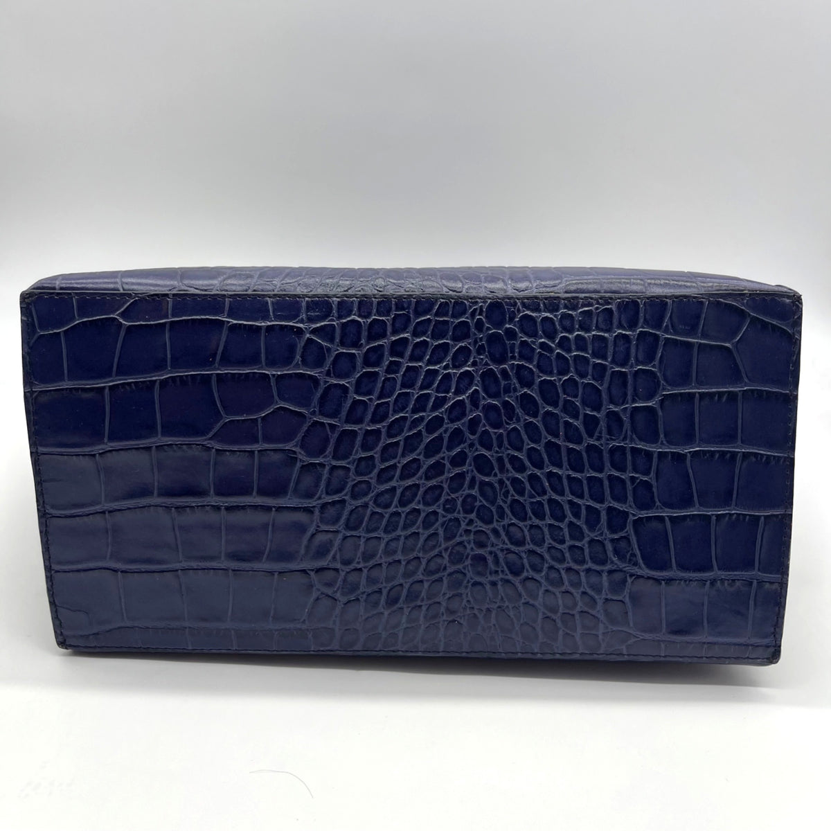Furla Deep Violet Croc-Embossed Leather Tote Bag