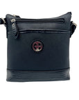 Giani Bernini Black Saffiano Croco North South Crossbody Bag