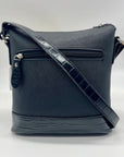 Giani Bernini Black Saffiano Croco North South Crossbody Bag