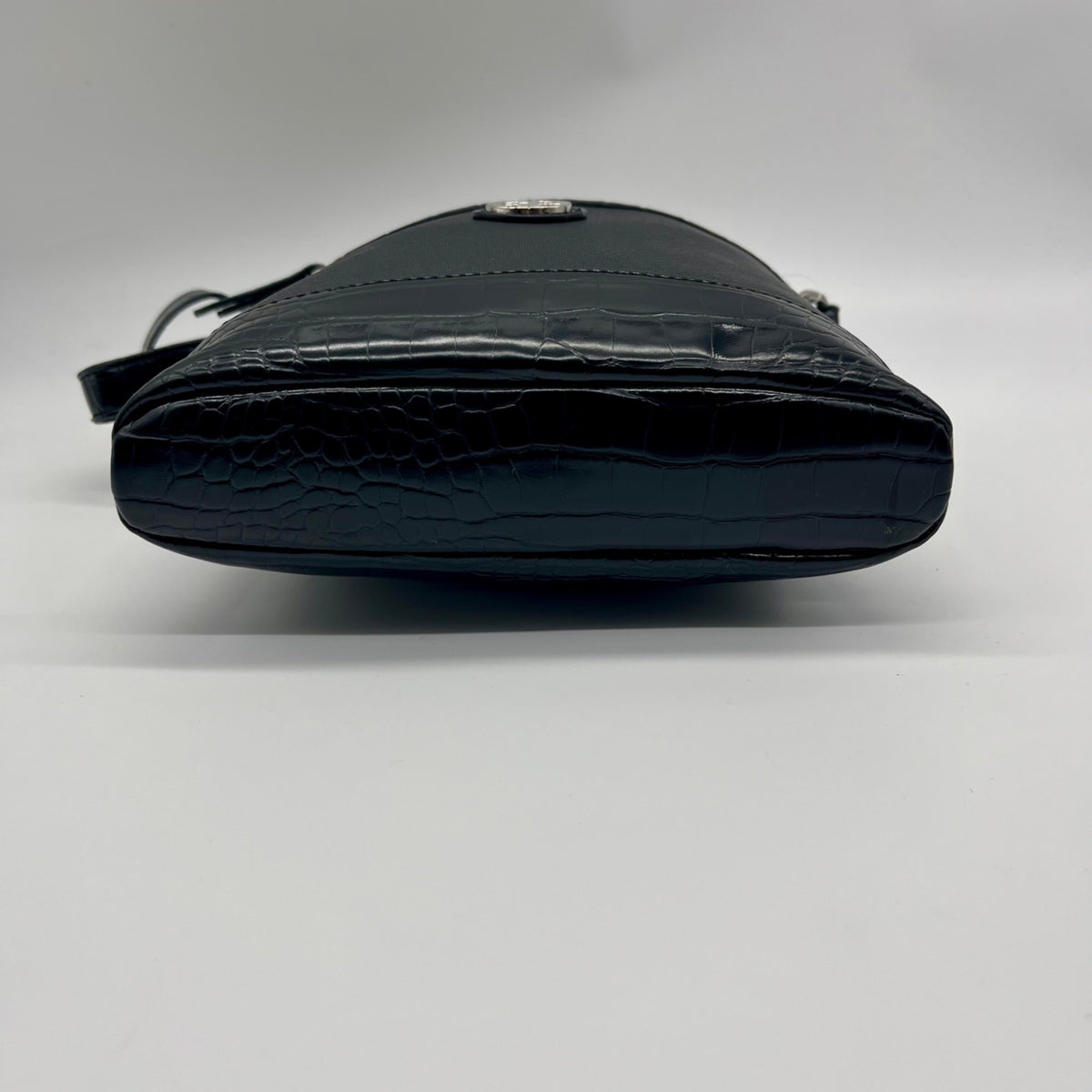Giani Bernini Black Saffiano Croco North South Crossbody Bag