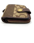 Coach Legacy Khaki & Brown Signature Canvas Bifold Wallet 40751