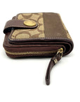 Coach Legacy Khaki & Brown Signature Canvas Bifold Wallet 40751