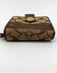 Coach Legacy Khaki & Brown Signature Canvas Bifold Wallet 40751