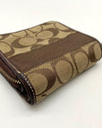 Coach Legacy Khaki & Brown Signature Canvas Bifold Wallet 40751