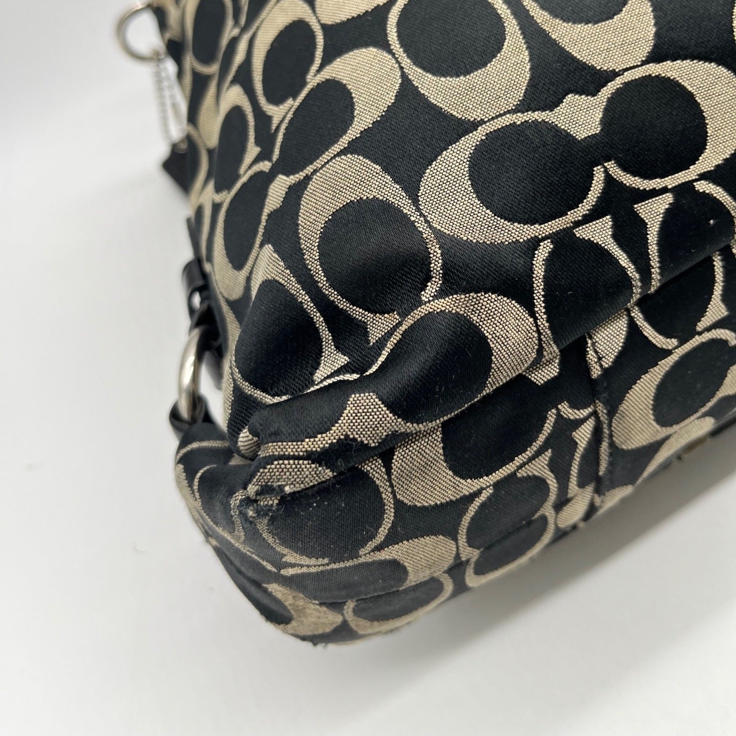 Coach Ashely Black Signature Satchel Bag F15510
