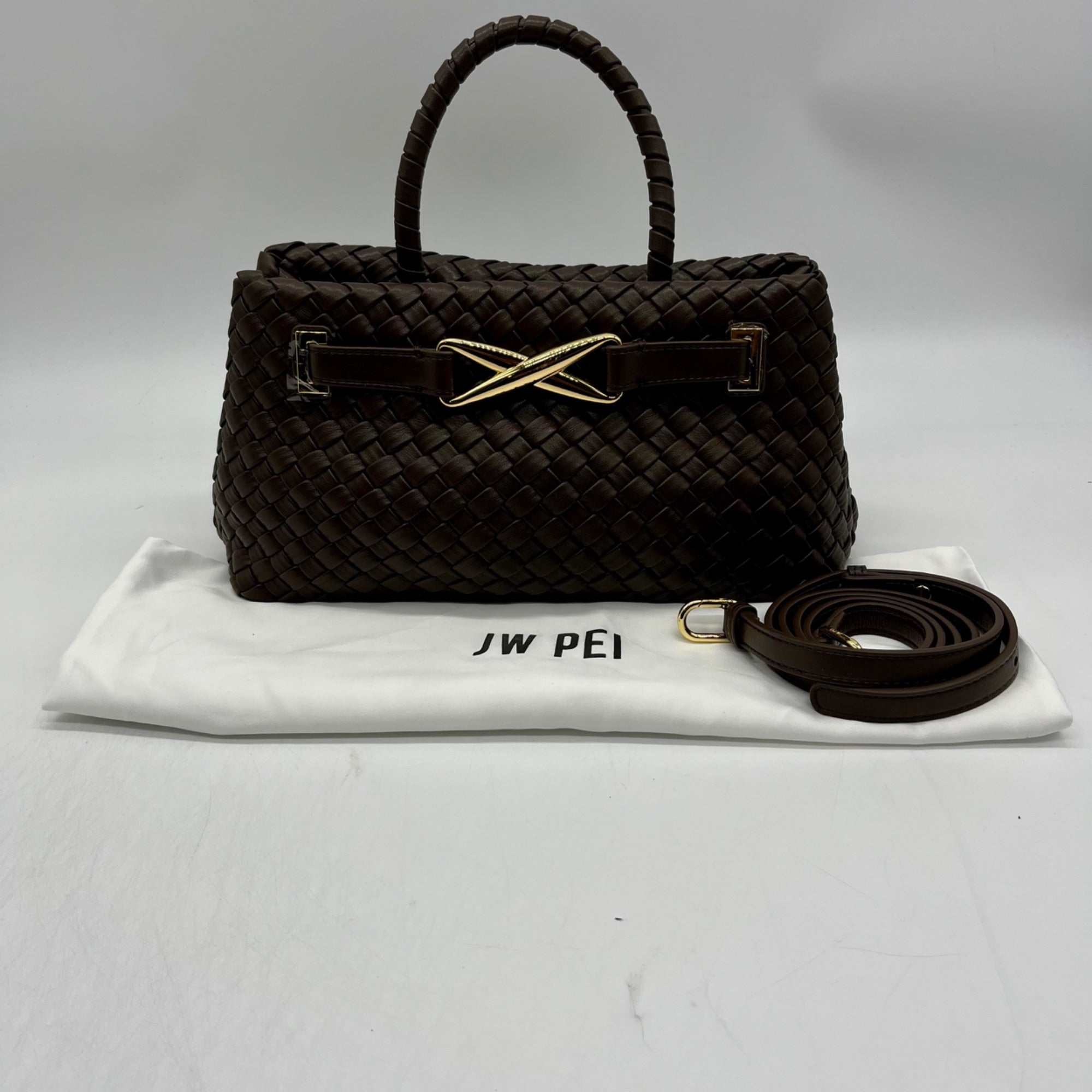 JW PEI Brown Leather Crossbody Bag