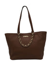 Michael Kors Harper Chain Brown Leather Tote