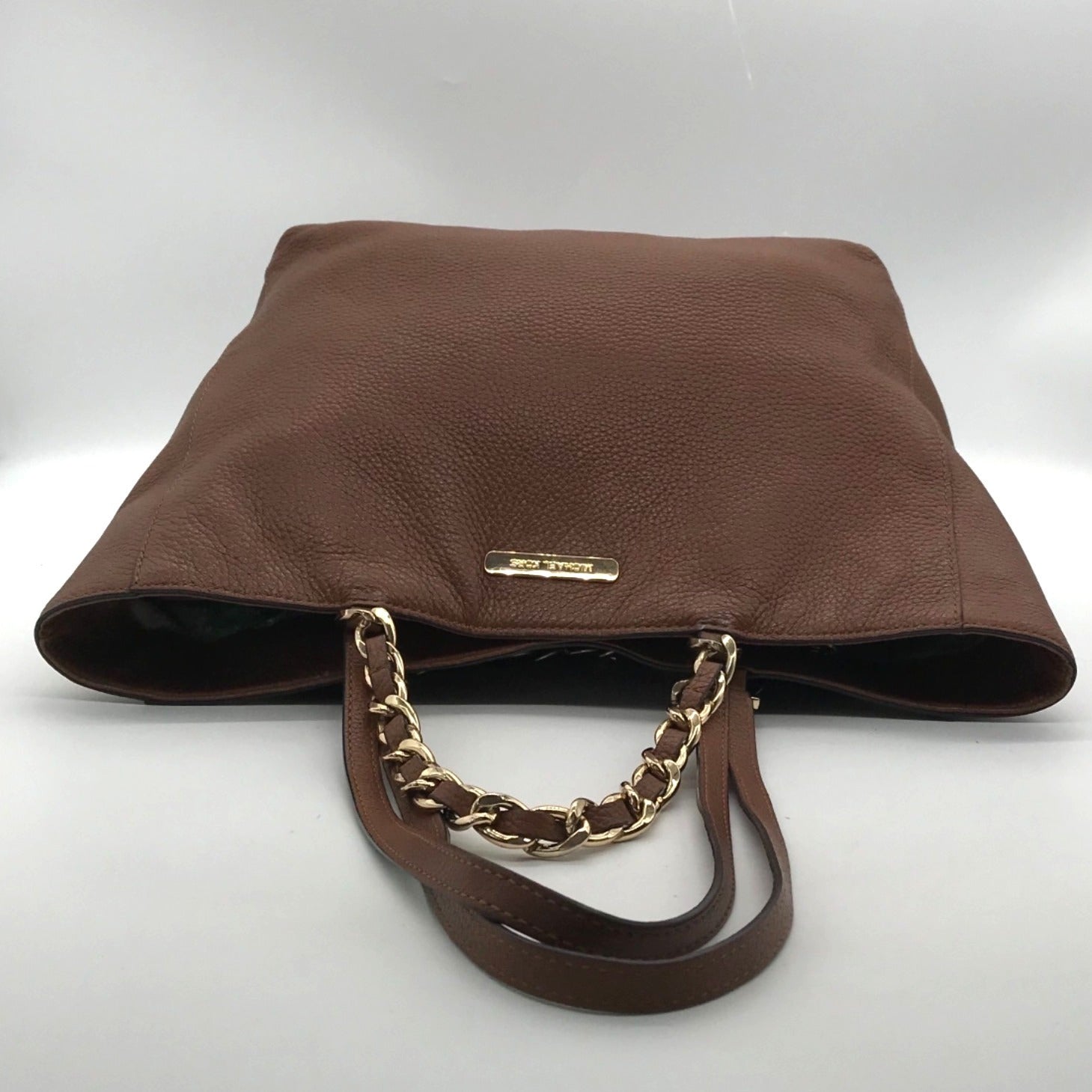 Michael Kors Harper Chain Brown Leather Tote