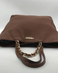 Michael Kors Harper Chain Brown Leather Tote