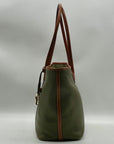 Dooney & Bourke Olive Green Pebbled Leather Tote Bag