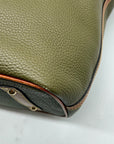 Dooney & Bourke Olive Green Pebbled Leather Tote Bag