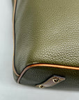 Dooney & Bourke Olive Green Pebbled Leather Tote Bag