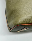Dooney & Bourke Olive Green Pebbled Leather Tote Bag