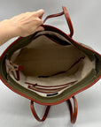 Dooney & Bourke Olive Green Pebbled Leather Tote Bag