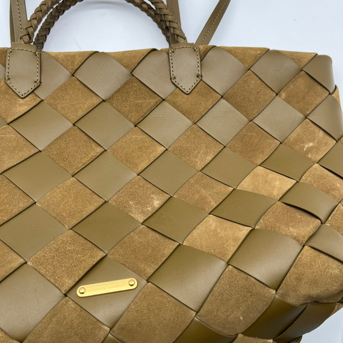 Rebecca Minkoff Brown Frankie Woven Tote Bag