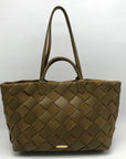 Rebecca Minkoff Brown Frankie Woven Tote Bag