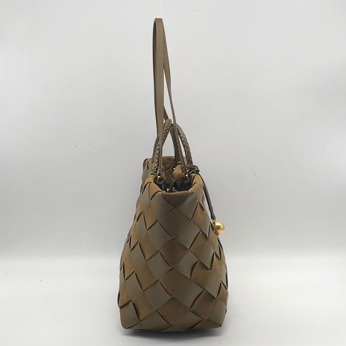 Rebecca Minkoff Brown Frankie Woven Tote Bag