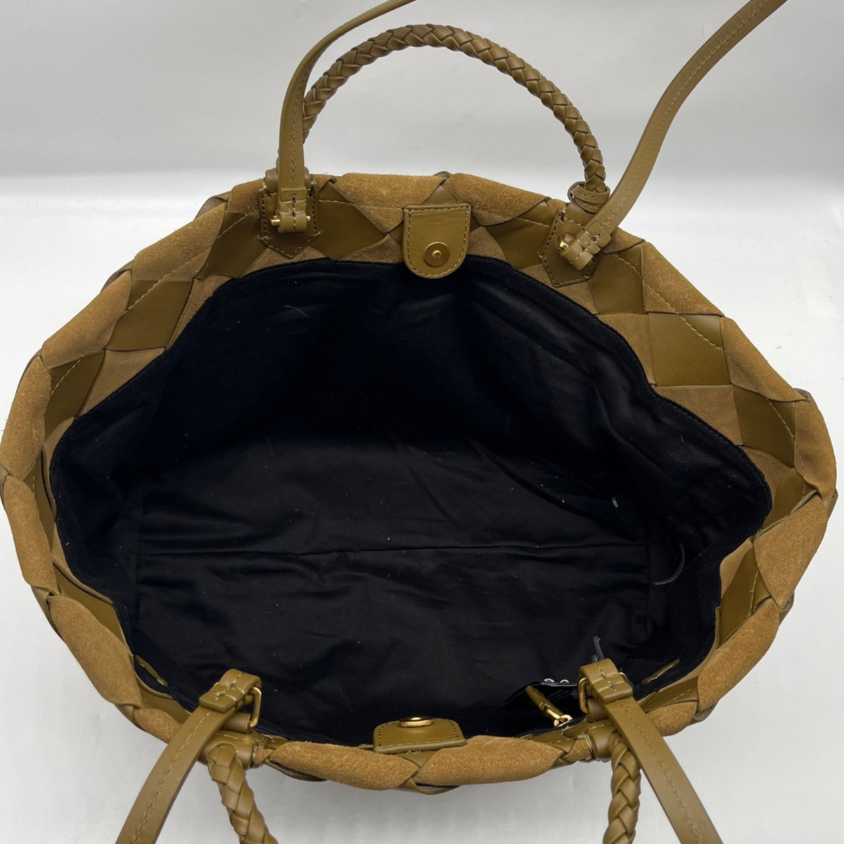 Rebecca Minkoff Brown Frankie Woven Tote Bag