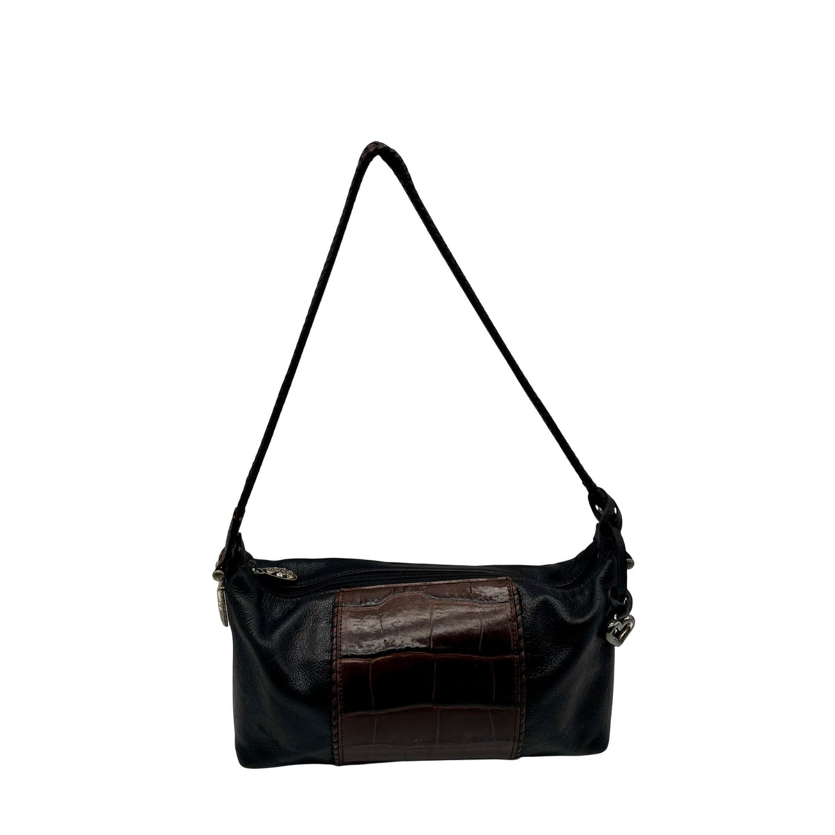 Brighton Black Leather Shoulder Bag