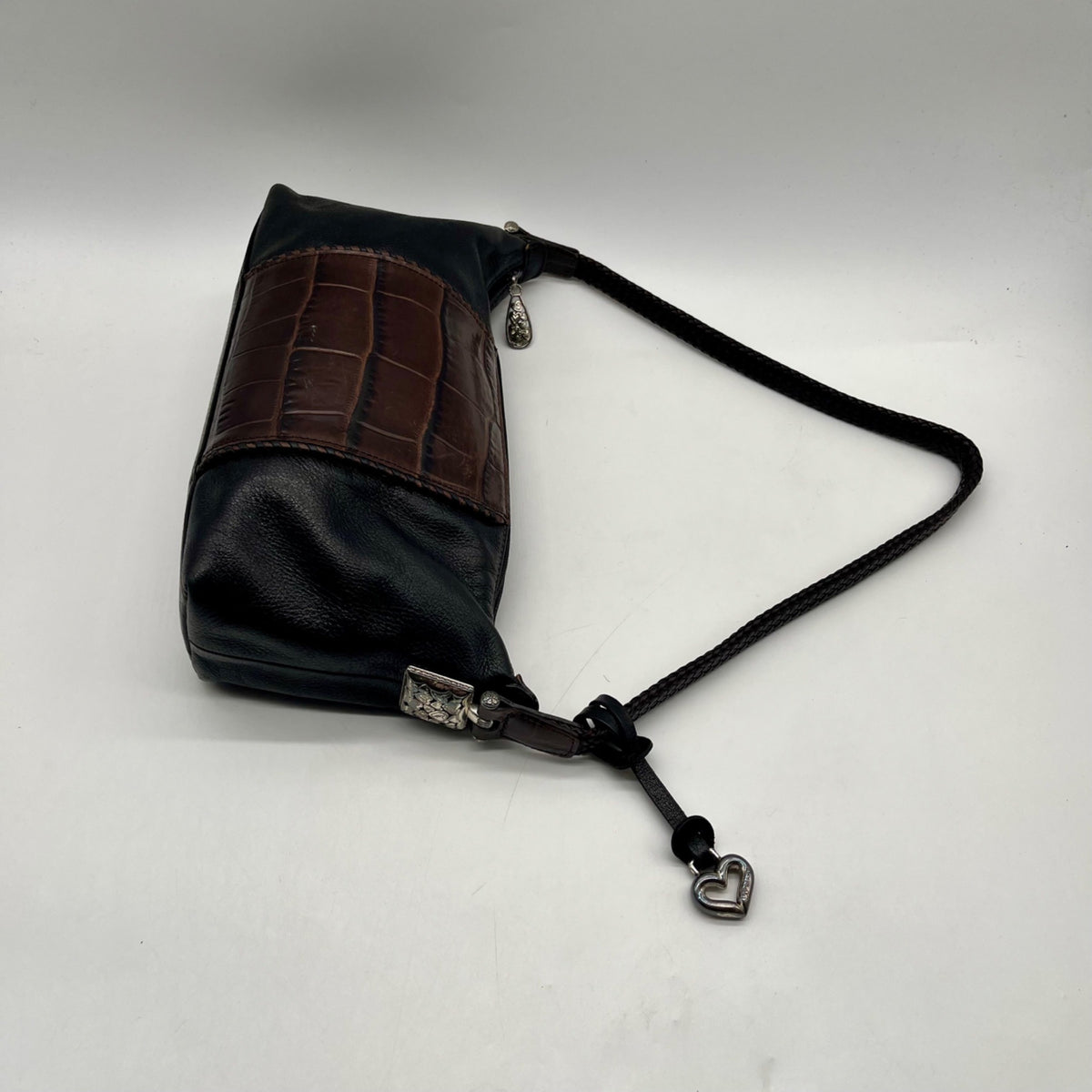 Brighton Black Leather Shoulder Bag
