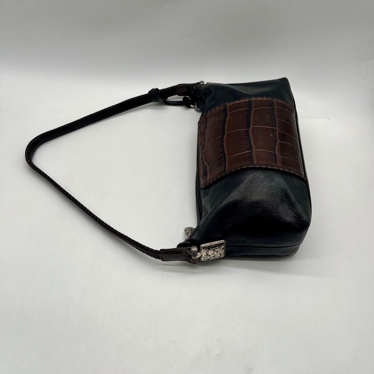 Brighton Black Leather Shoulder Bag