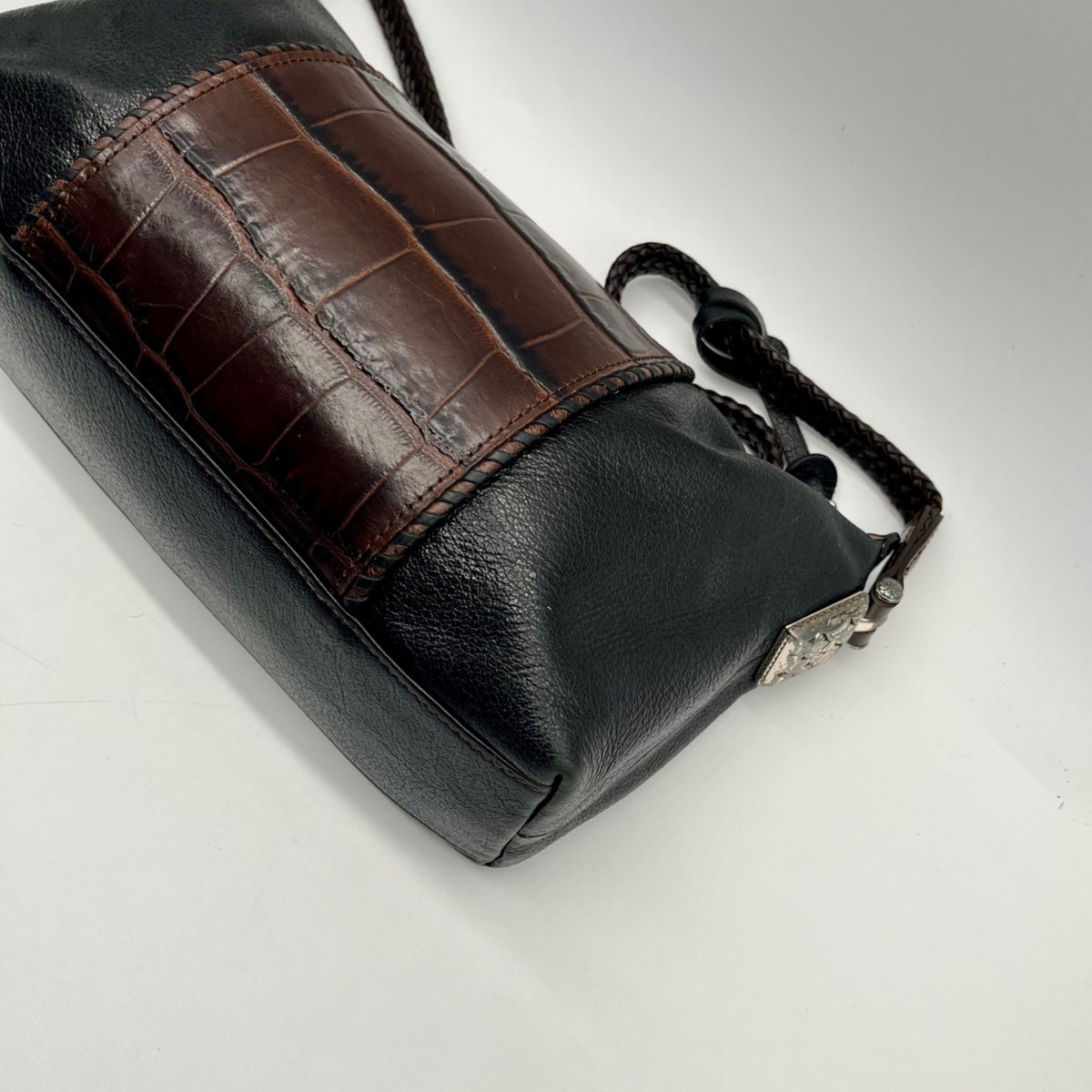 Brighton Black Leather Shoulder Bag