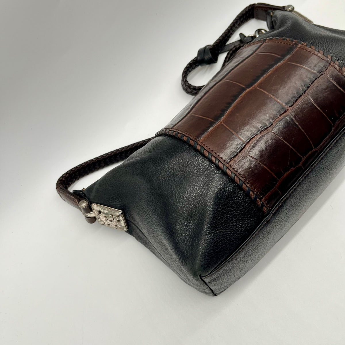 Brighton Black Leather Shoulder Bag