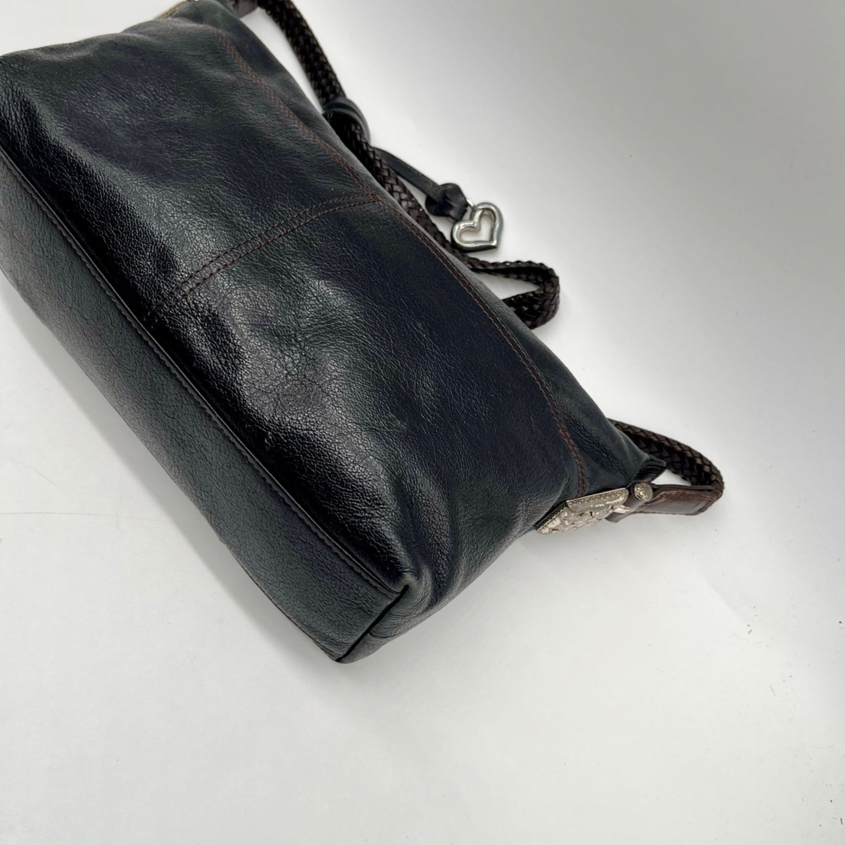 Brighton Black Leather Shoulder Bag