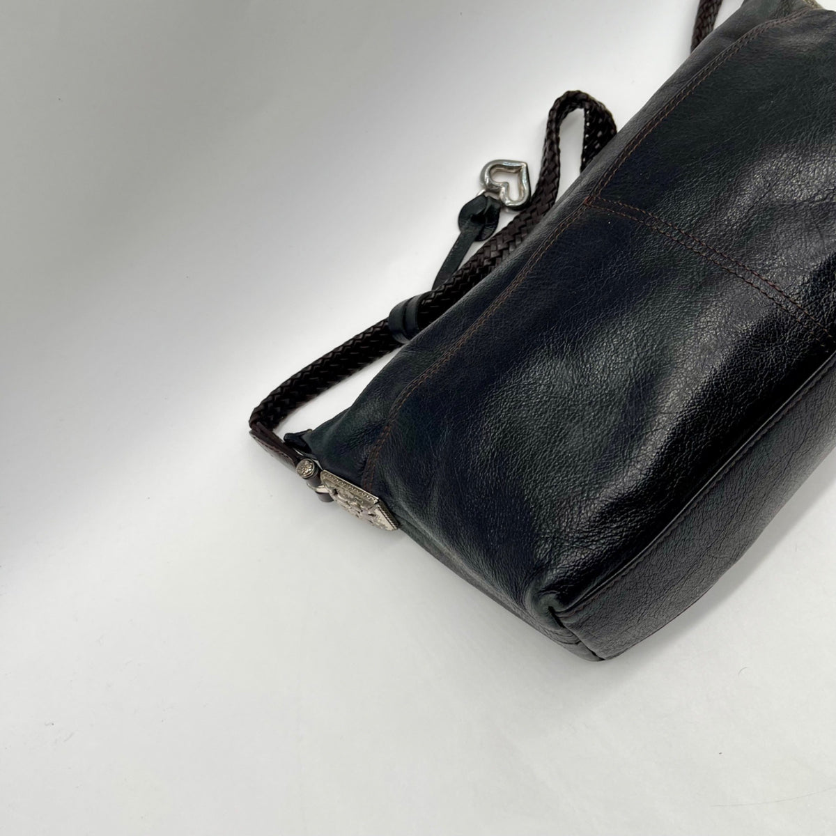 Brighton Black Leather Shoulder Bag