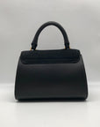 See by Chloé Joan Ladylike Black Leather & Suede Top Handle Satchel