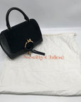 See by Chloé Joan Ladylike Black Leather & Suede Top Handle Satchel