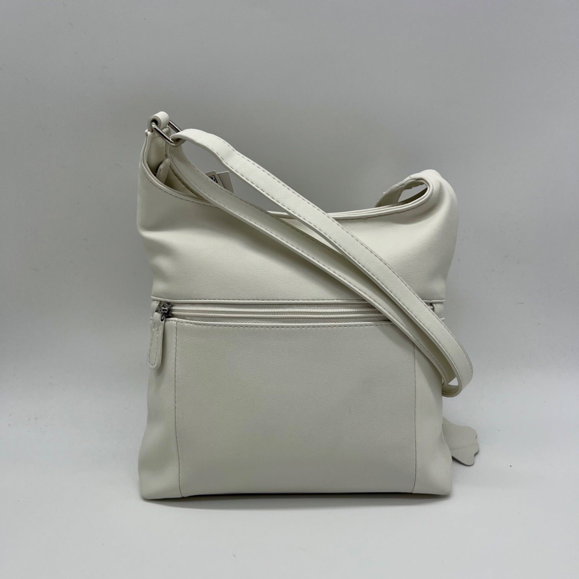 Giani Bernini White Faux Leather Nappa Soft Crossbody Bag
