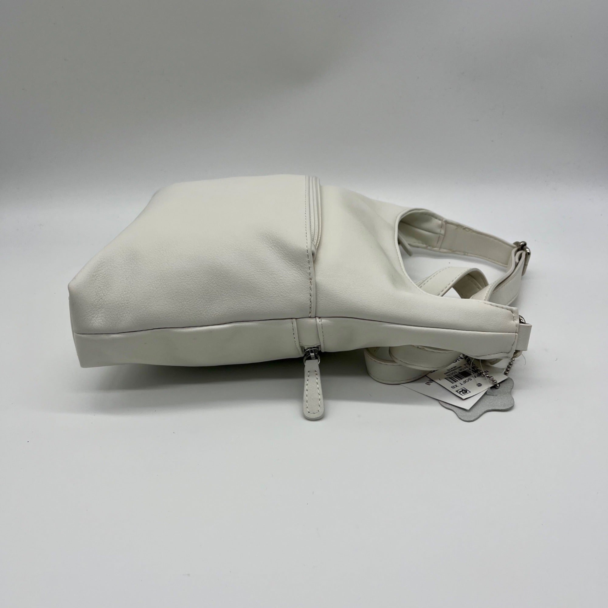 Giani Bernini White Faux Leather Nappa Soft Crossbody Bag