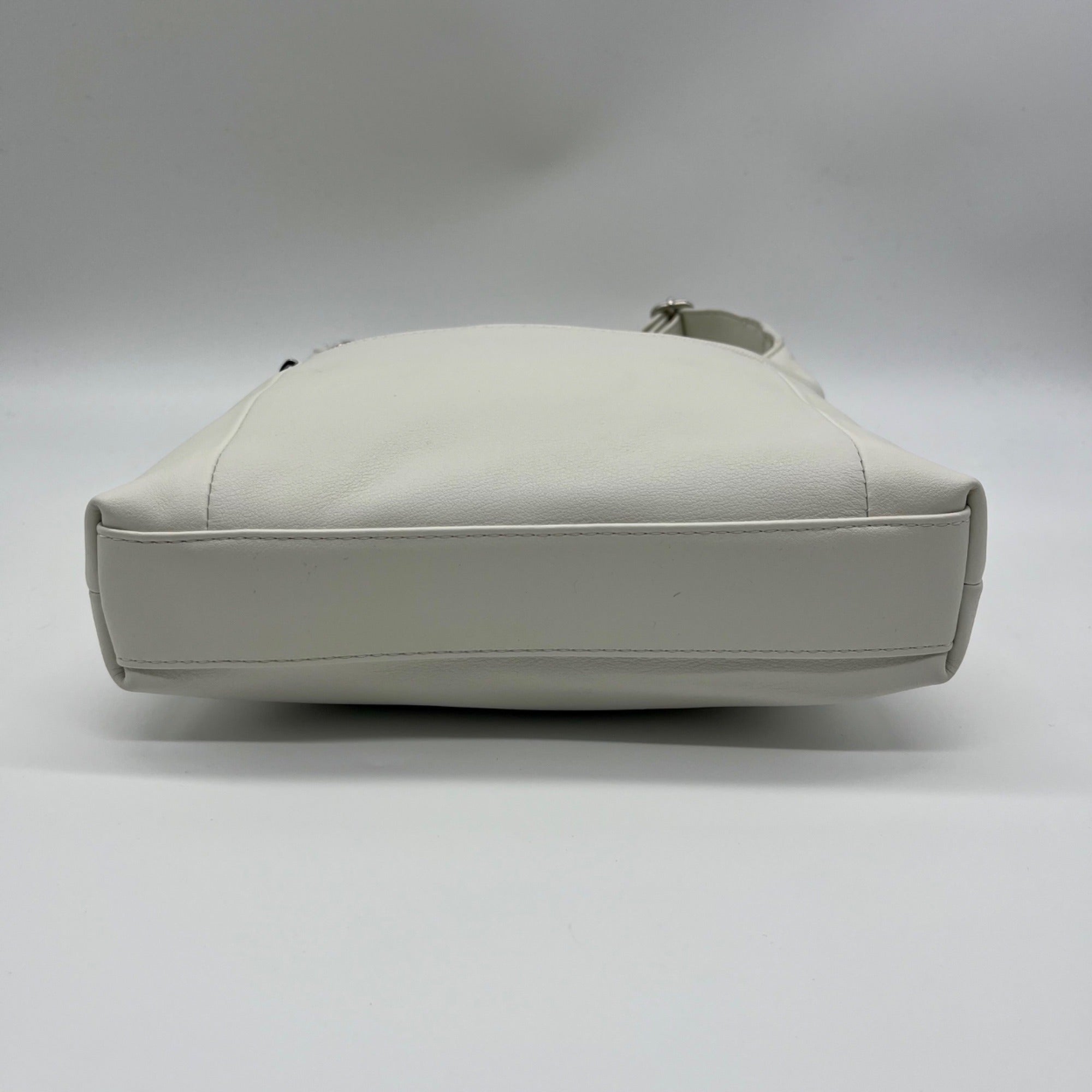 Giani Bernini White Faux Leather Nappa Soft Crossbody Bag