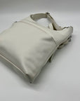 Giani Bernini White Faux Leather Nappa Soft Crossbody Bag