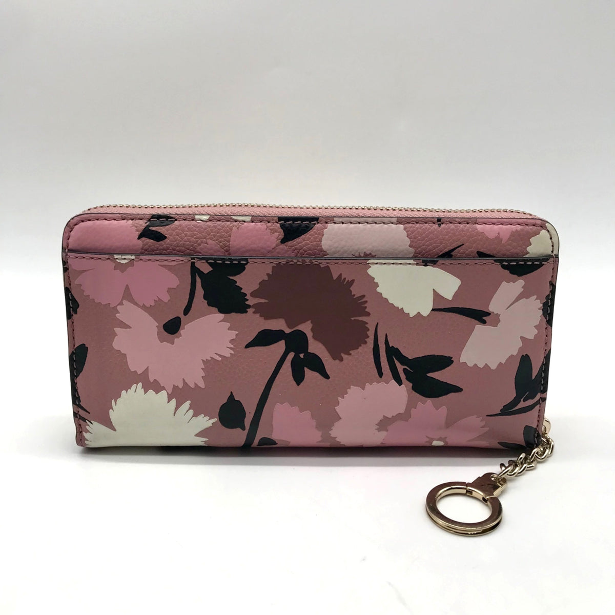 Kate Spade Pink Floral Pebbled Leather Continental Wallet