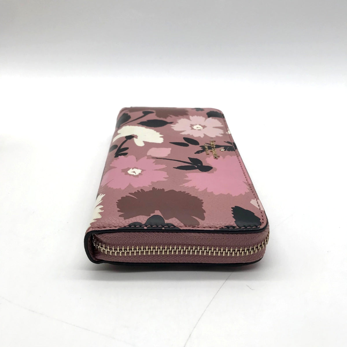 Kate Spade Pink Floral Pebbled Leather Continental Wallet