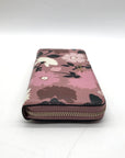 Kate Spade Pink Floral Pebbled Leather Continental Wallet