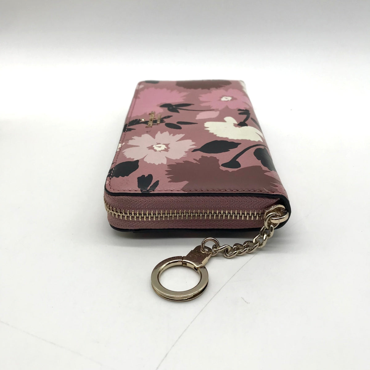 Kate Spade Pink Floral Pebbled Leather Continental Wallet
