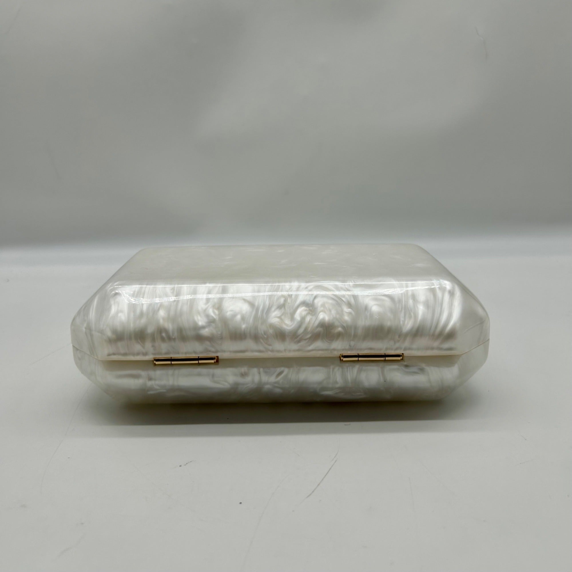 I.N.C. Pearl Acrylic Box Clutch Bag