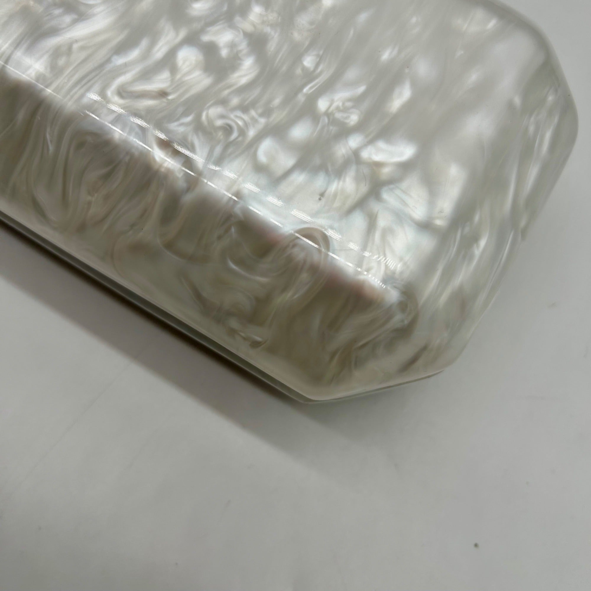 I.N.C. Pearl Acrylic Box Clutch Bag