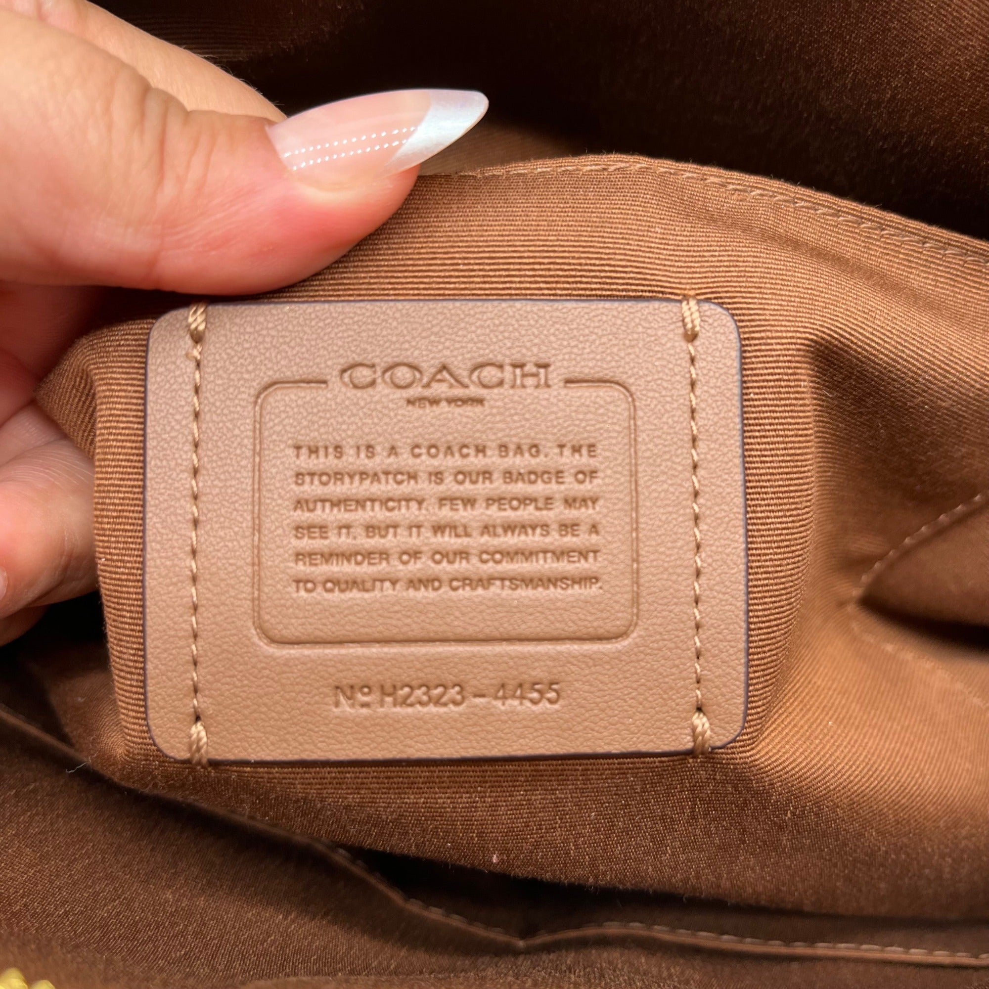 Coach Brown Coated Canvas Zip Top Tote Bag 4455