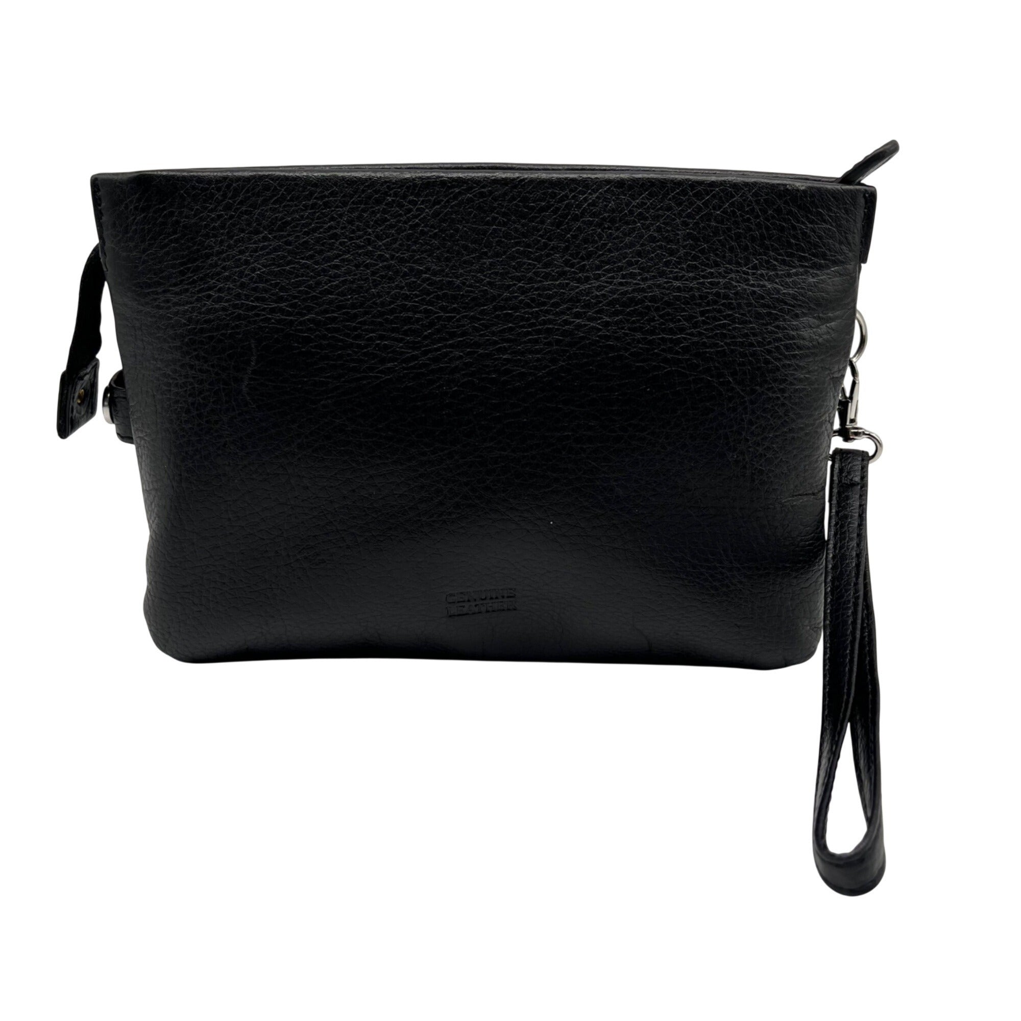 Giani Bernini Black Leather Mini Crossbody Bag