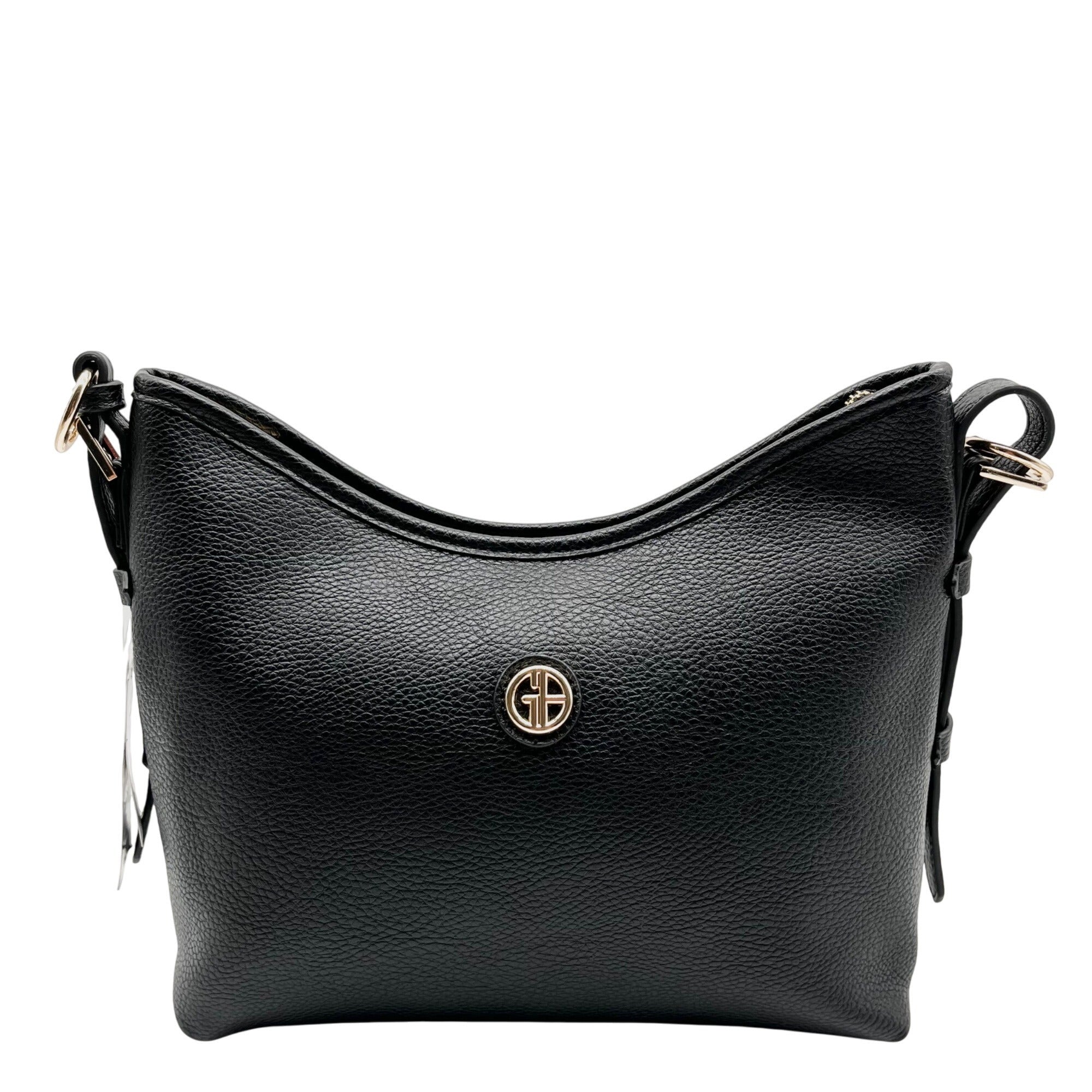 Giani Bernini Black Pebble Soft Medium Shoulder Bag