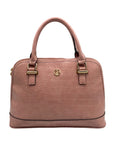 Giani Bernini Dusty Pink Croc Embossed Faux Leather Dome Satchel