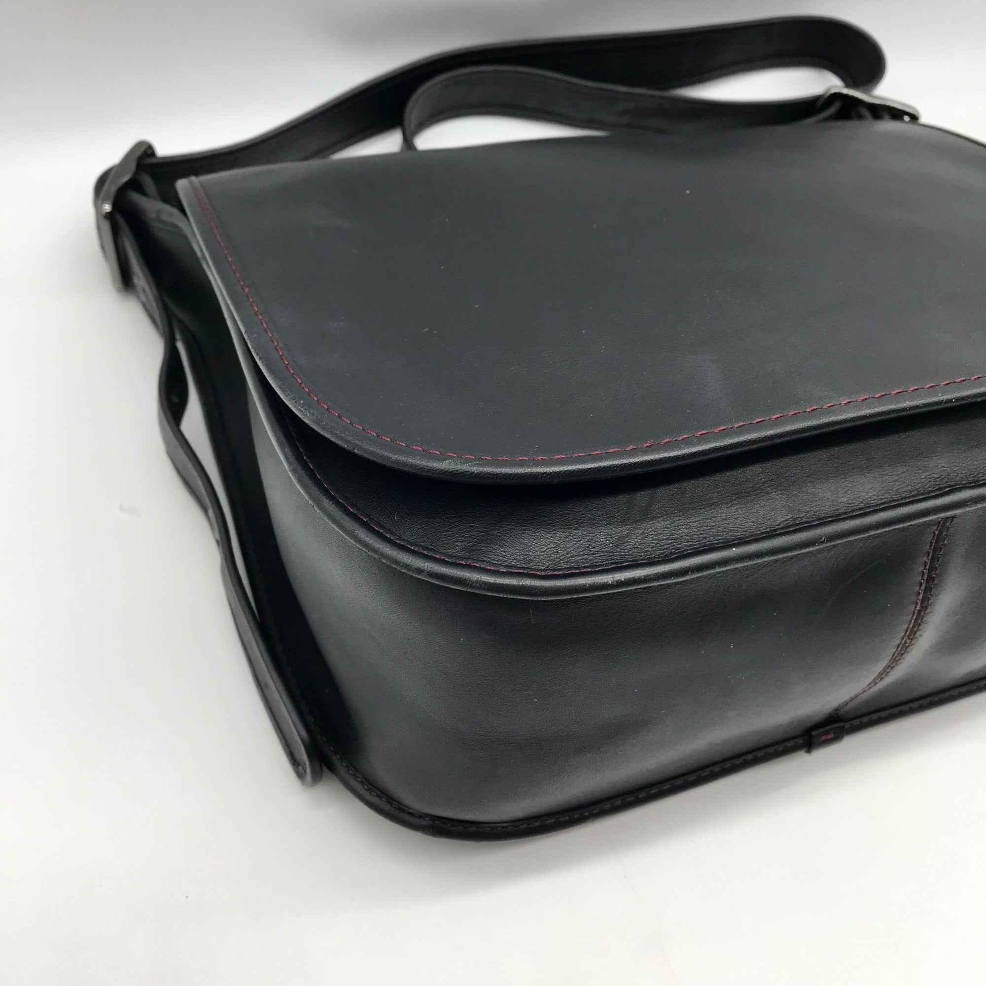 Coach Black Leather Vintage Legacy Studio Flap Crossbody