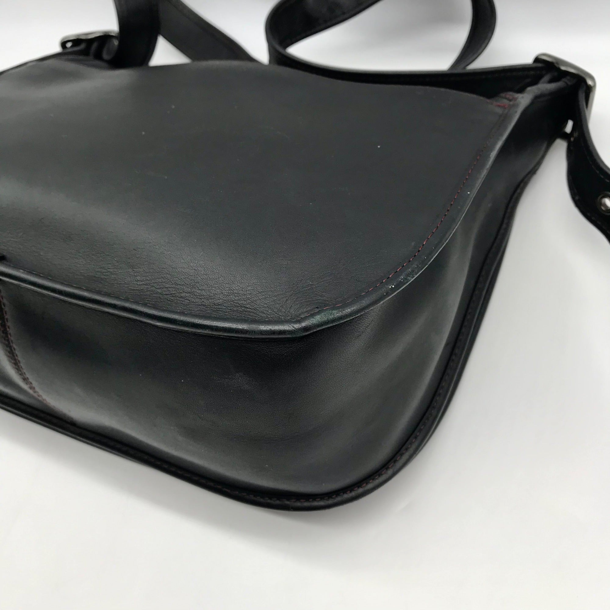 Coach Black Leather Vintage Legacy Studio Flap Crossbody