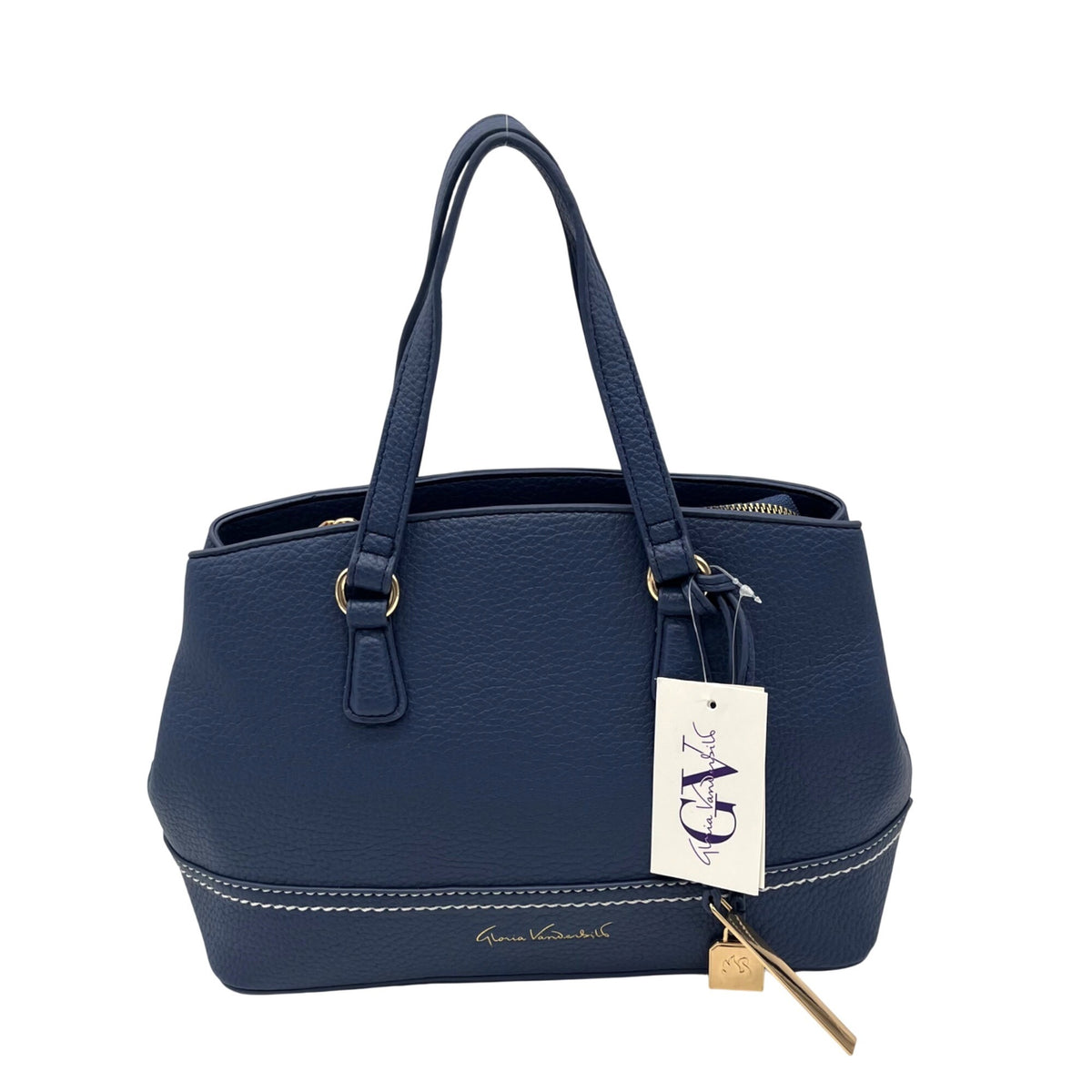 Gloria Vanderbilt Blue Faux Leather Shoulder Bag