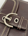 Coach Brown Leather Soho Wristlet Clutch