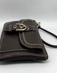 Coach Brown Leather Soho Wristlet Clutch